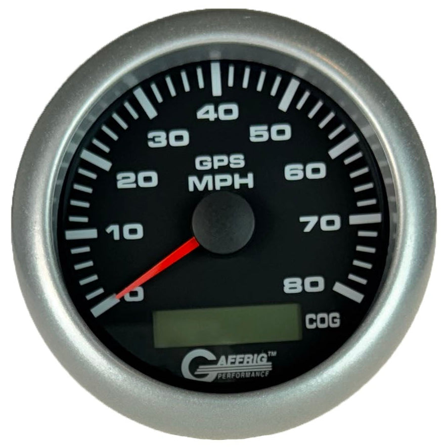 GAFFRIG 3 3/8 INCH GPS ANALOG SPEEDOMETER KIT - BLACK - 80 MPH, 120 MPH, 160 MPH