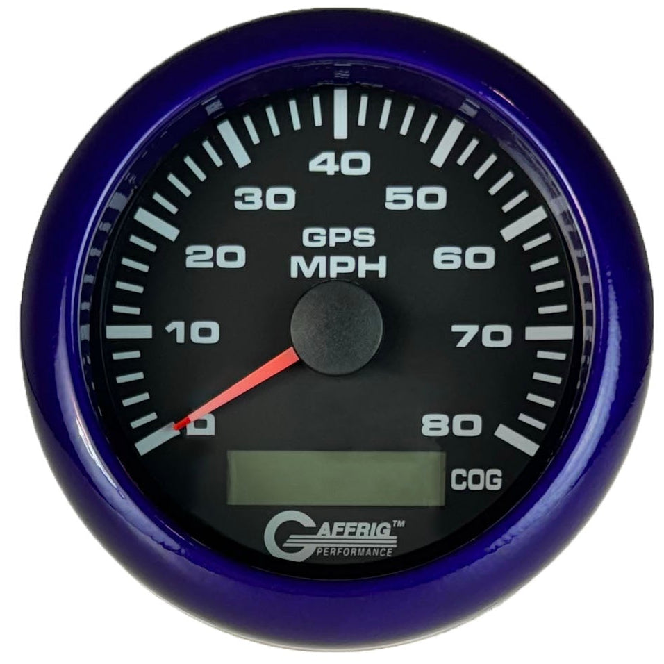 GAFFRIG 3 3/8 INCH GPS ANALOG SPEEDOMETER KIT - BLACK - 80 MPH, 120 MPH, 160 MPH