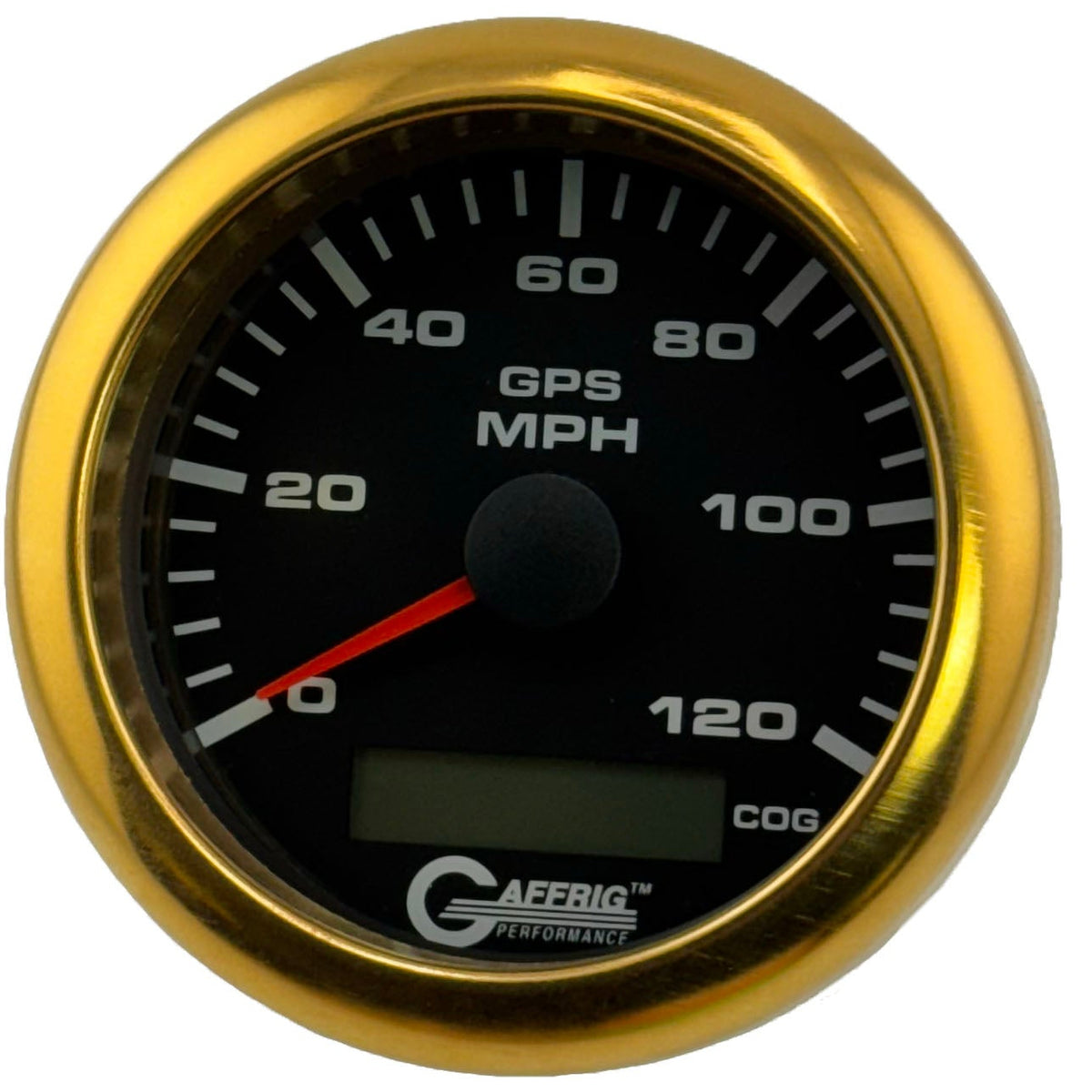 GAFFRIG 3 3/8 INCH GPS ANALOG SPEEDOMETER KIT - BLACK - 80 MPH, 120 MPH, 160 MPH
