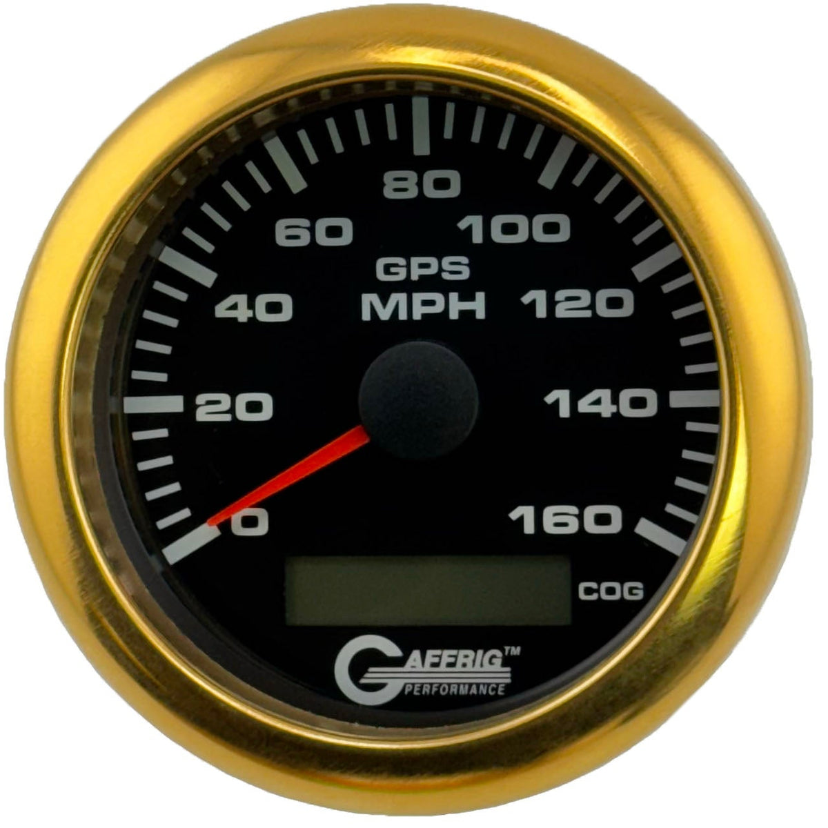 GAFFRIG 3 3/8 INCH GPS ANALOG SPEEDOMETER KIT - BLACK - 80 MPH, 120 MPH, 160 MPH