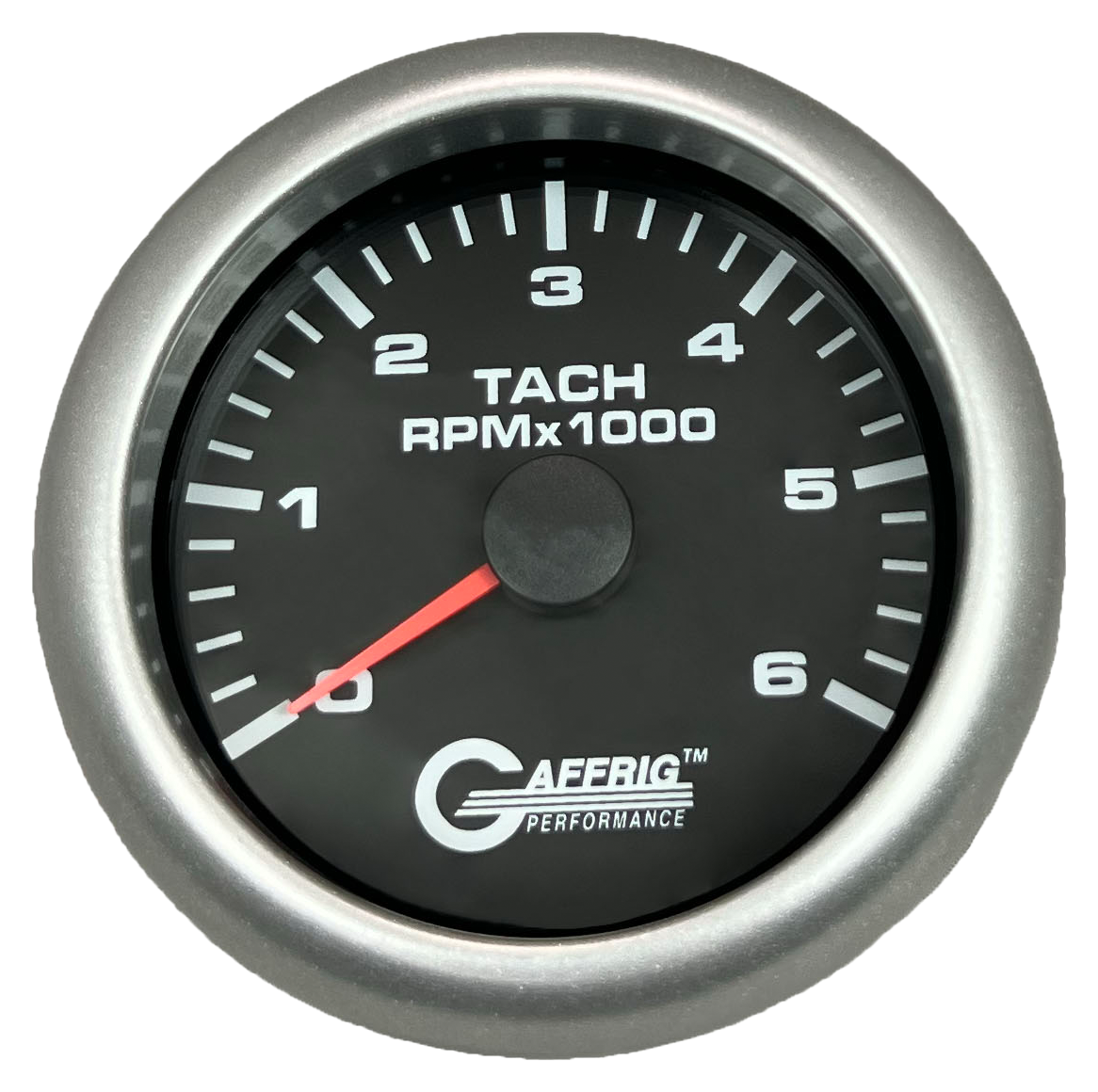 GAFFRIG 3 3/8 INCH TACHOMETER GAUGE 6000, 8000 & 10000 RPM BLACK 6000 / FAT RIM (338) / PLATINUM