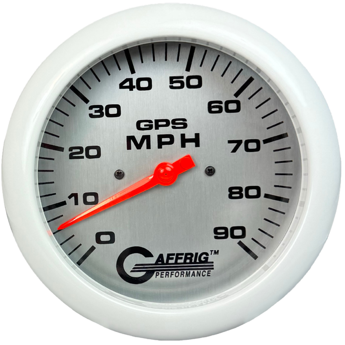 GAFFRIG 4 5/8 INCH GPS SPEEDOMETER - HEAD ONLY - PLATINUM - 90 MPH, 120 MPH, 180 MPH