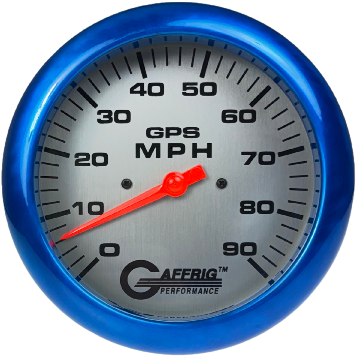 GAFFRIG 4 5/8 GPS ANALOG SPEEDOMETER KIT - PLATINUM - 90 MPH, 120 MPH, 180 MPH