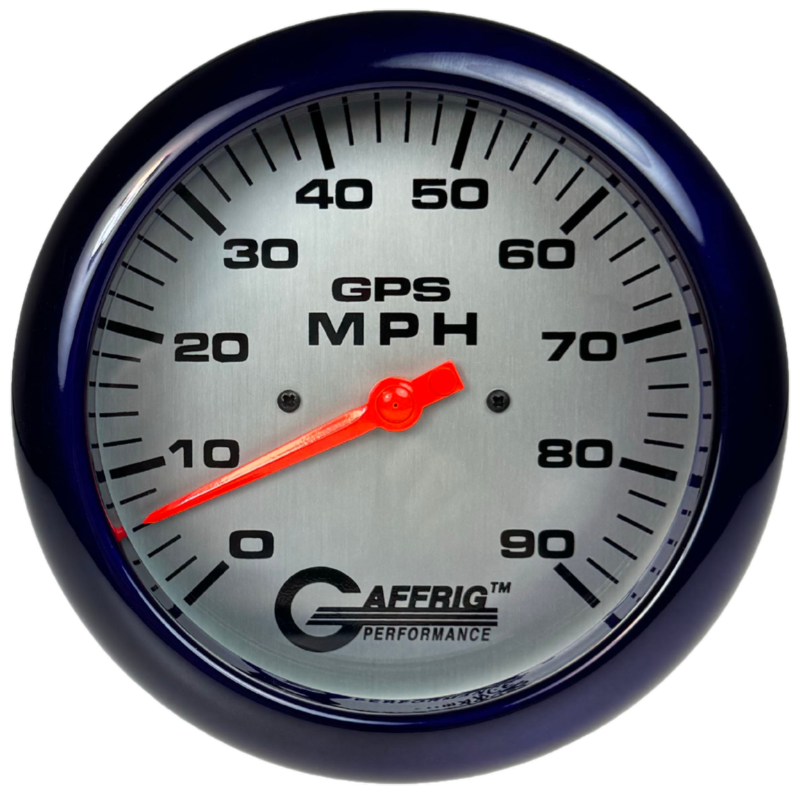 GAFFRIG 4 5/8 GPS ANALOG SPEEDOMETER KIT - PLATINUM - 90 MPH, 120 MPH, 180 MPH