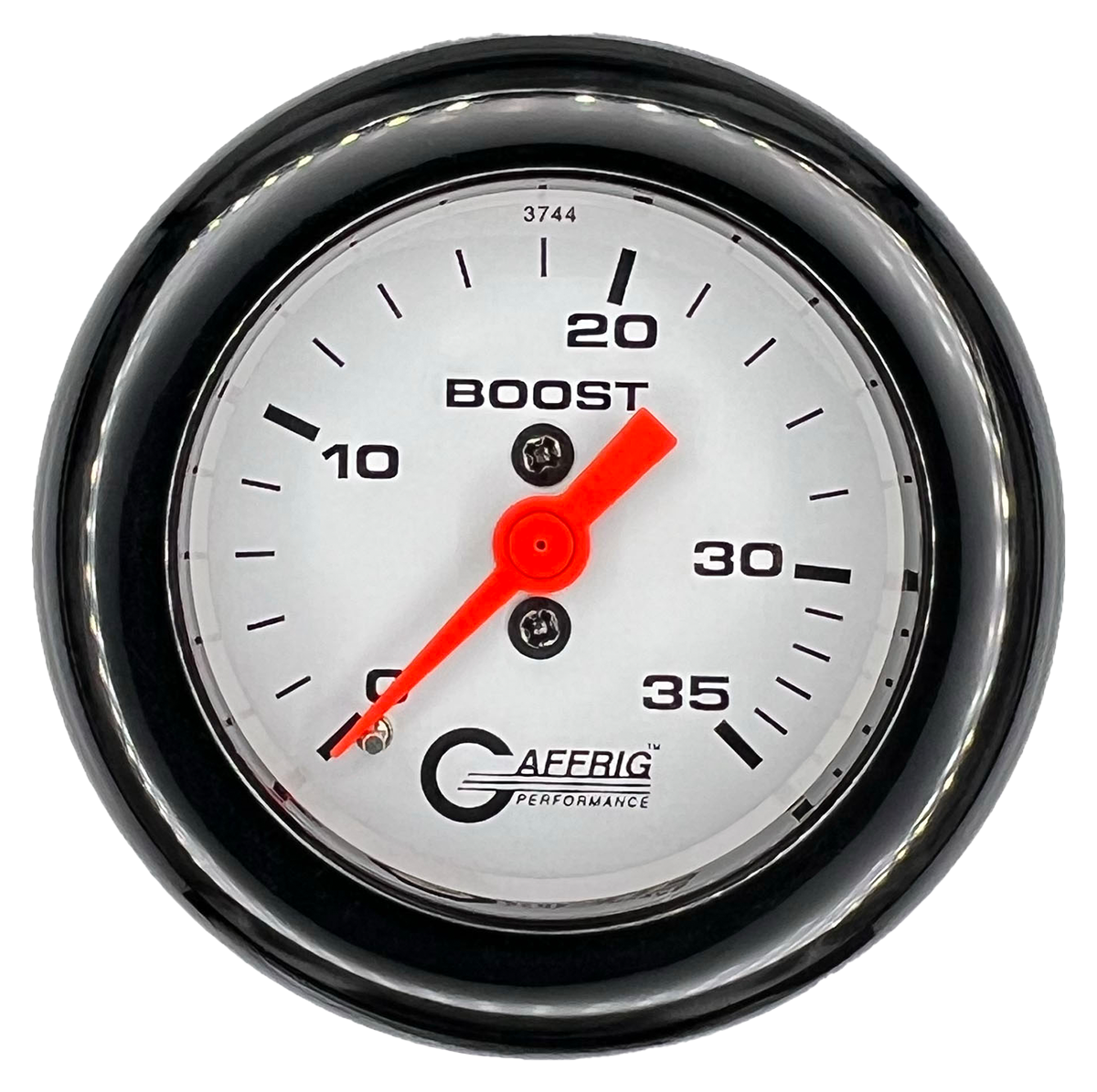 GAFFRIG 2 INCH MECHANICAL BOOST 0-35 PSI GAUGE FAT RIM (218) / BLACK / WHITE