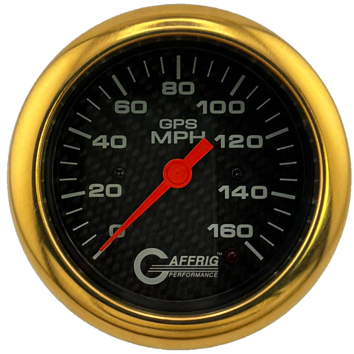 GAFFRIG 3 3/8 INCH GPS SPEEDOMETER - HEAD ONLY - CARBON FIBER