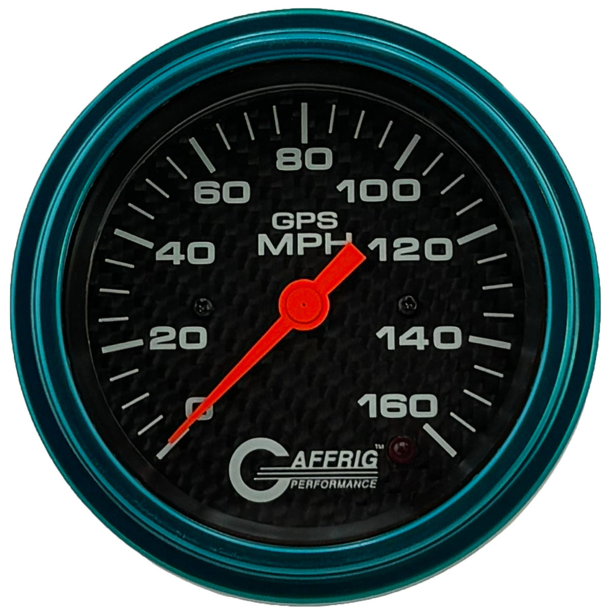 GAFFRIG 3 3/8 INCH GPS ANALOG SPEEDOMETER KIT - CARBON FIBER - 90 MPH, 120 MPH, 160 MPH
