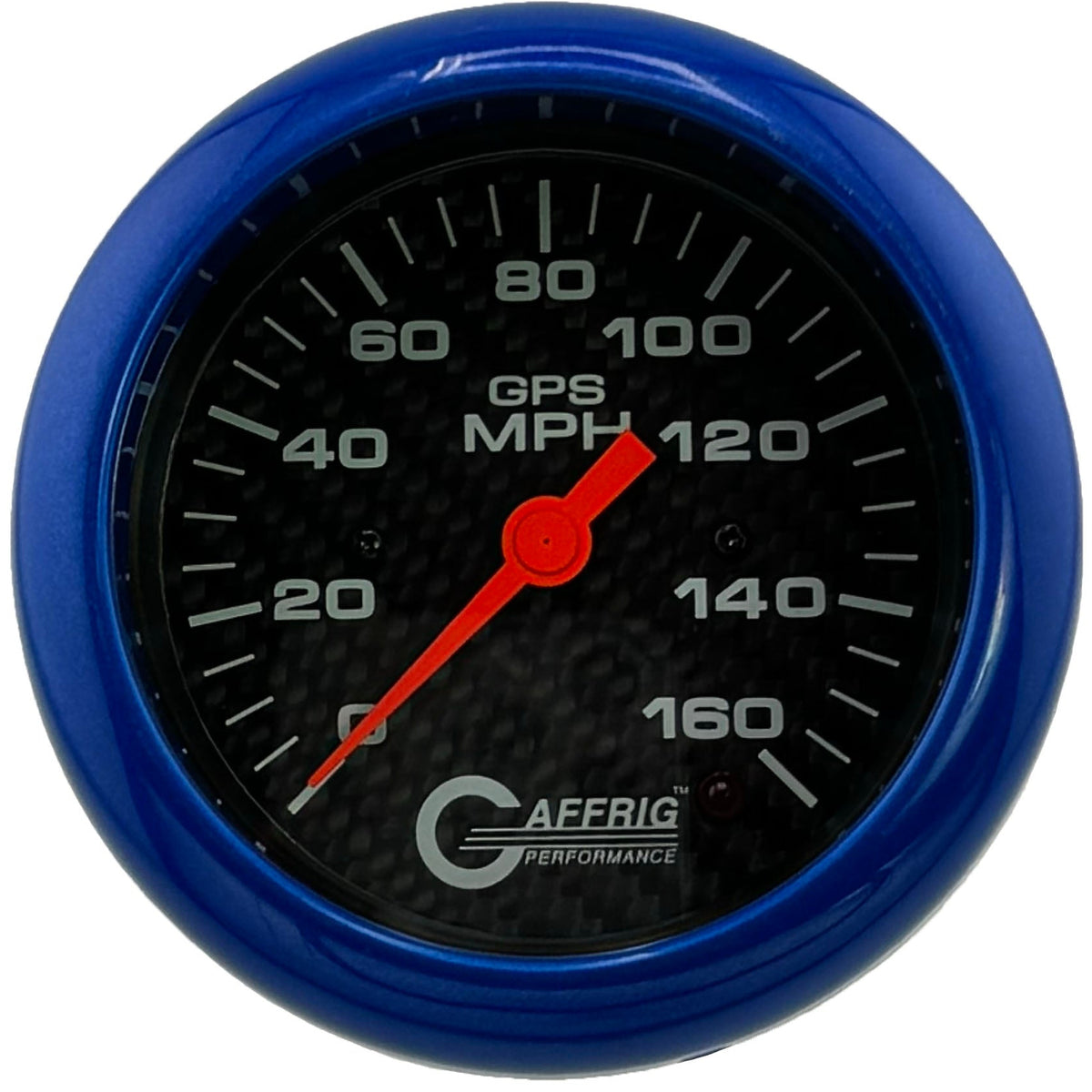 GAFFRIG 3 3/8 INCH GPS ANALOG SPEEDOMETER KIT - CARBON FIBER - 90 MPH, 120 MPH, 160 MPH