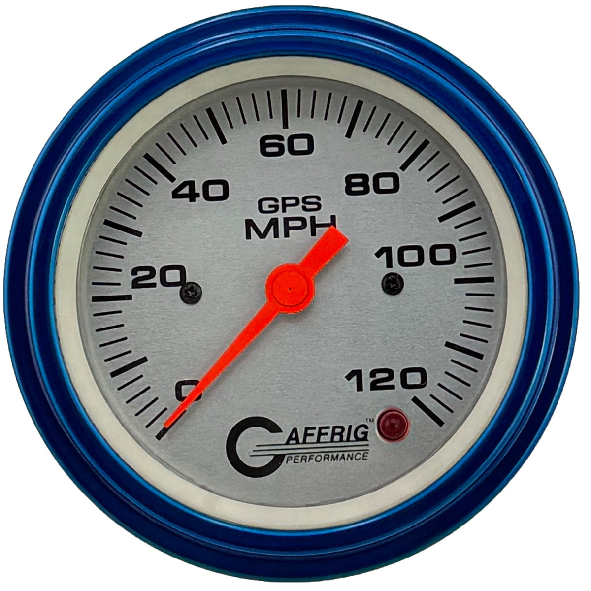 GAFFRIG 3 3/8 INCH GPS SPEEDOMETER - HEAD ONLY - PLATINUM - 90 MPH, 120 MPH, 160 MPH