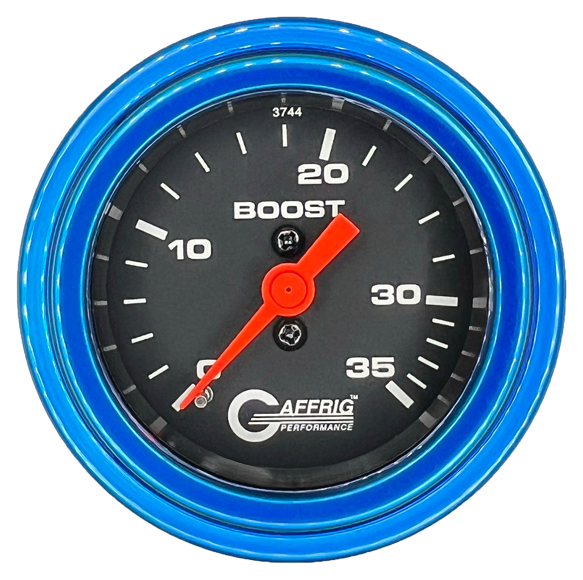 GAFFRIG 2 INCH MECHANICAL BOOST 0-35 PSI GAUGE STEP RIM (002) / BLUE / BLACK