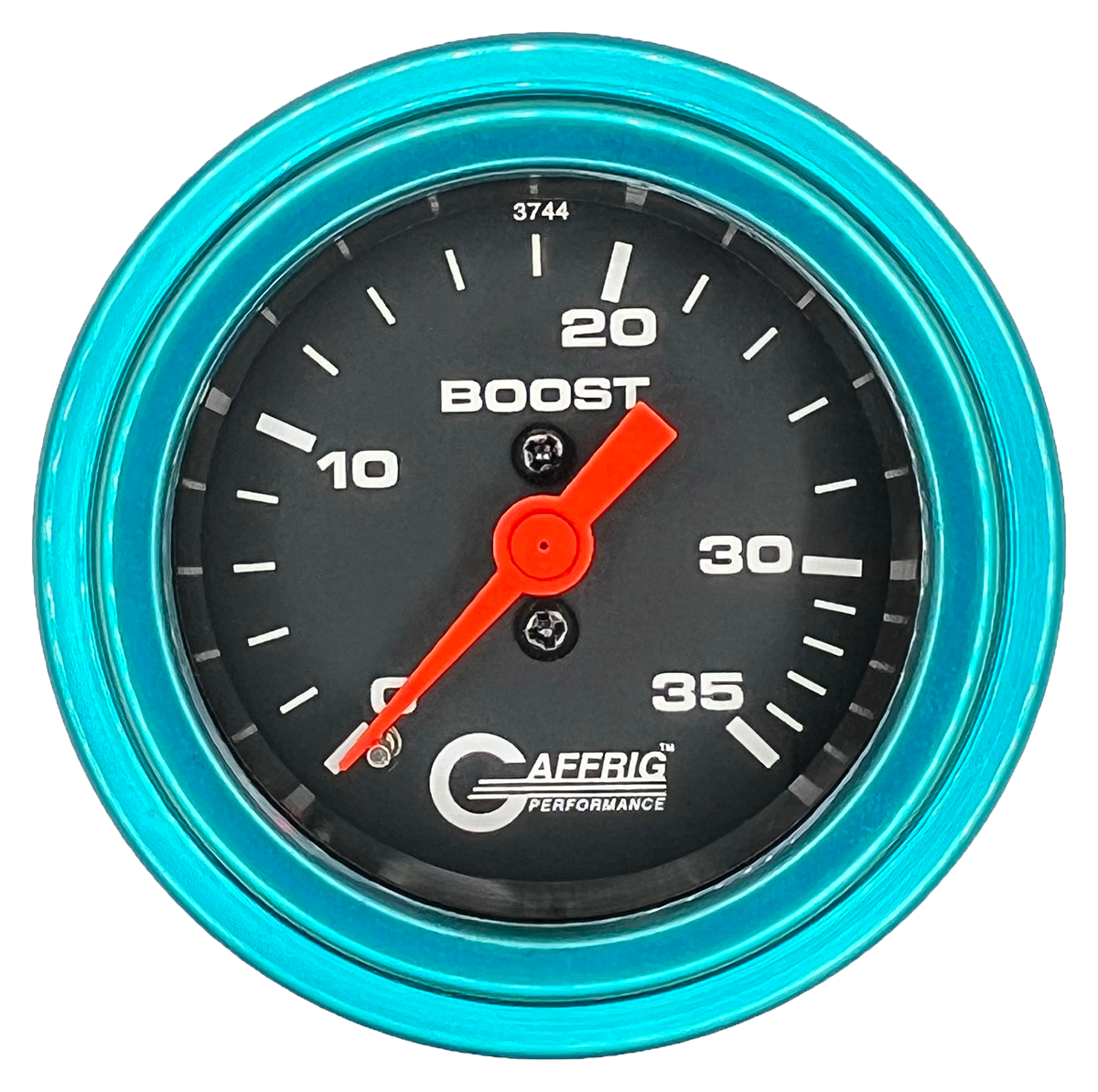 GAFFRIG 2 INCH MECHANICAL BOOST 0-35 PSI GAUGE STEP RIM (002) / TEAL / BLACK