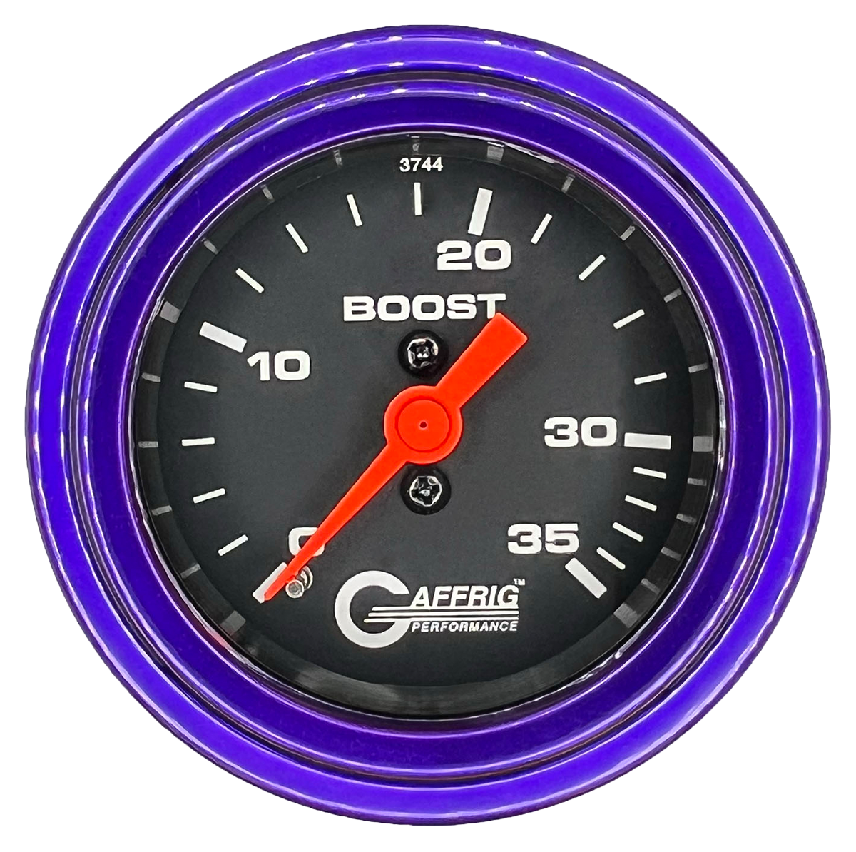 GAFFRIG 2 INCH MECHANICAL BOOST 0-35 PSI GAUGE STEP RIM (002) / PURPLE / BLACK