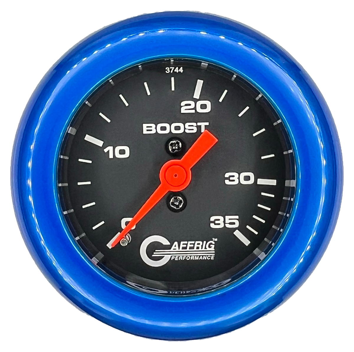 GAFFRIG 2 INCH MECHANICAL BOOST 0-35 PSI GAUGE FAT RIM (218) / BLUE / BLACK