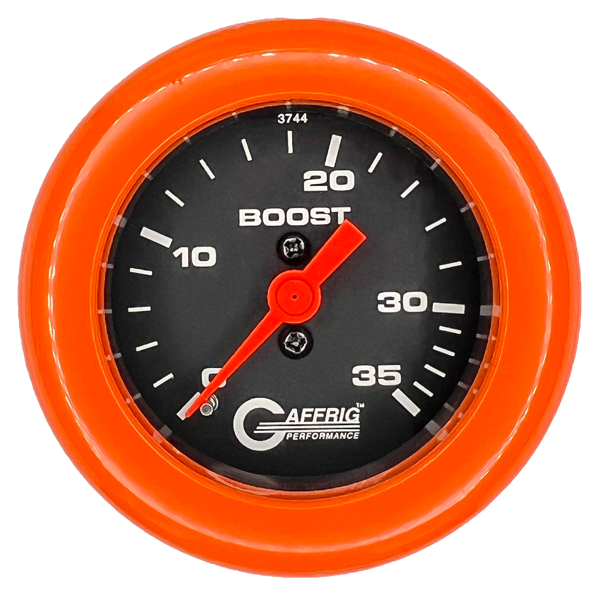 GAFFRIG 2 INCH MECHANICAL BOOST 0-35 PSI GAUGE FAT RIM (218) / ORANGE / BLACK