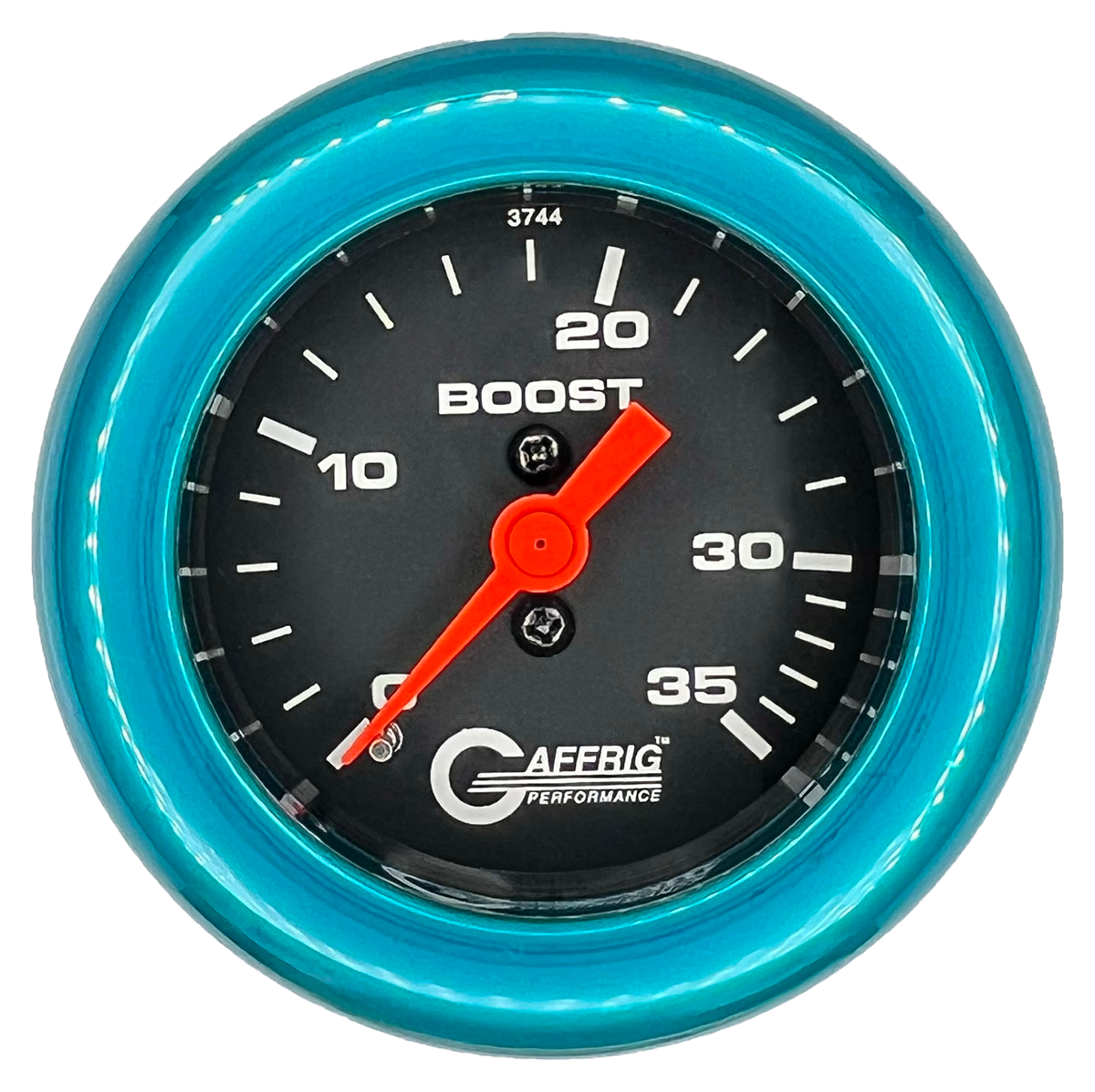 GAFFRIG 2 INCH MECHANICAL BOOST 0-35 PSI GAUGE FAT RIM (218) / TEAL / BLACK