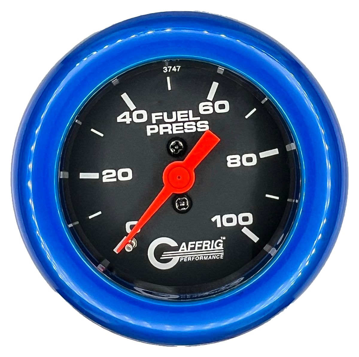 GAFFRIG 2 INCH MECHANICAL FUEL PRESSURE 0-100 PSI GAUGE FAT RIM (218) / BLUE / BLACK