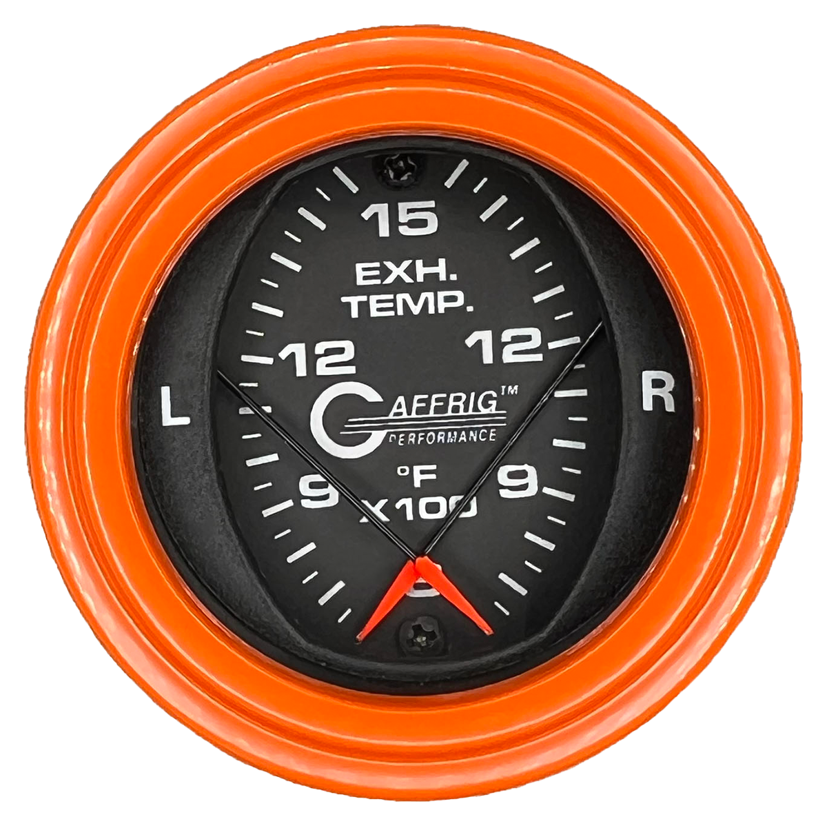 GAFFRIG 2 INCH MECHANICAL DIAL PYROMETER 600-1600 F STEP RIM (002) / ORANGE / BLACK