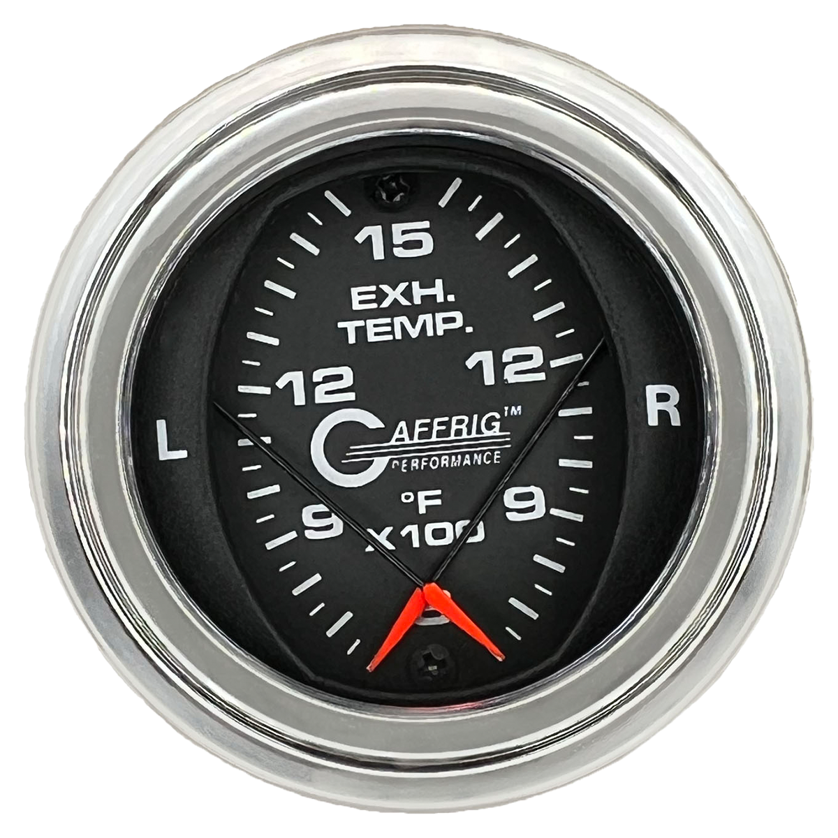 GAFFRIG 2 INCH MECHANICAL DIAL PYROMETER 600-1600 F STEP RIM (002) / CHROME/POLISHED / BLACK