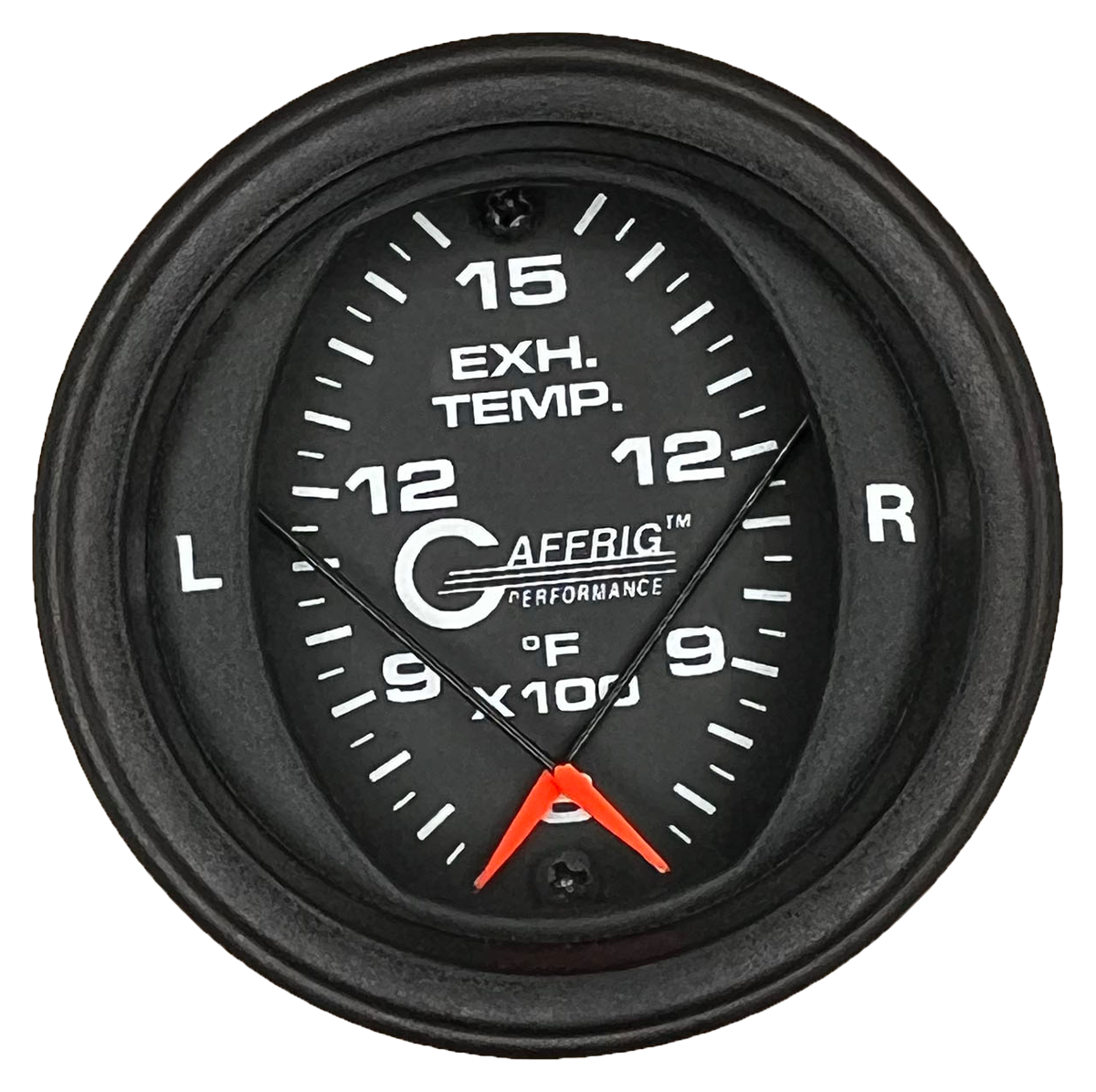 GAFFRIG 2 INCH MECHANICAL DIAL PYROMETER 600-1600 F STEP RIM (002) / BLACK / BLACK