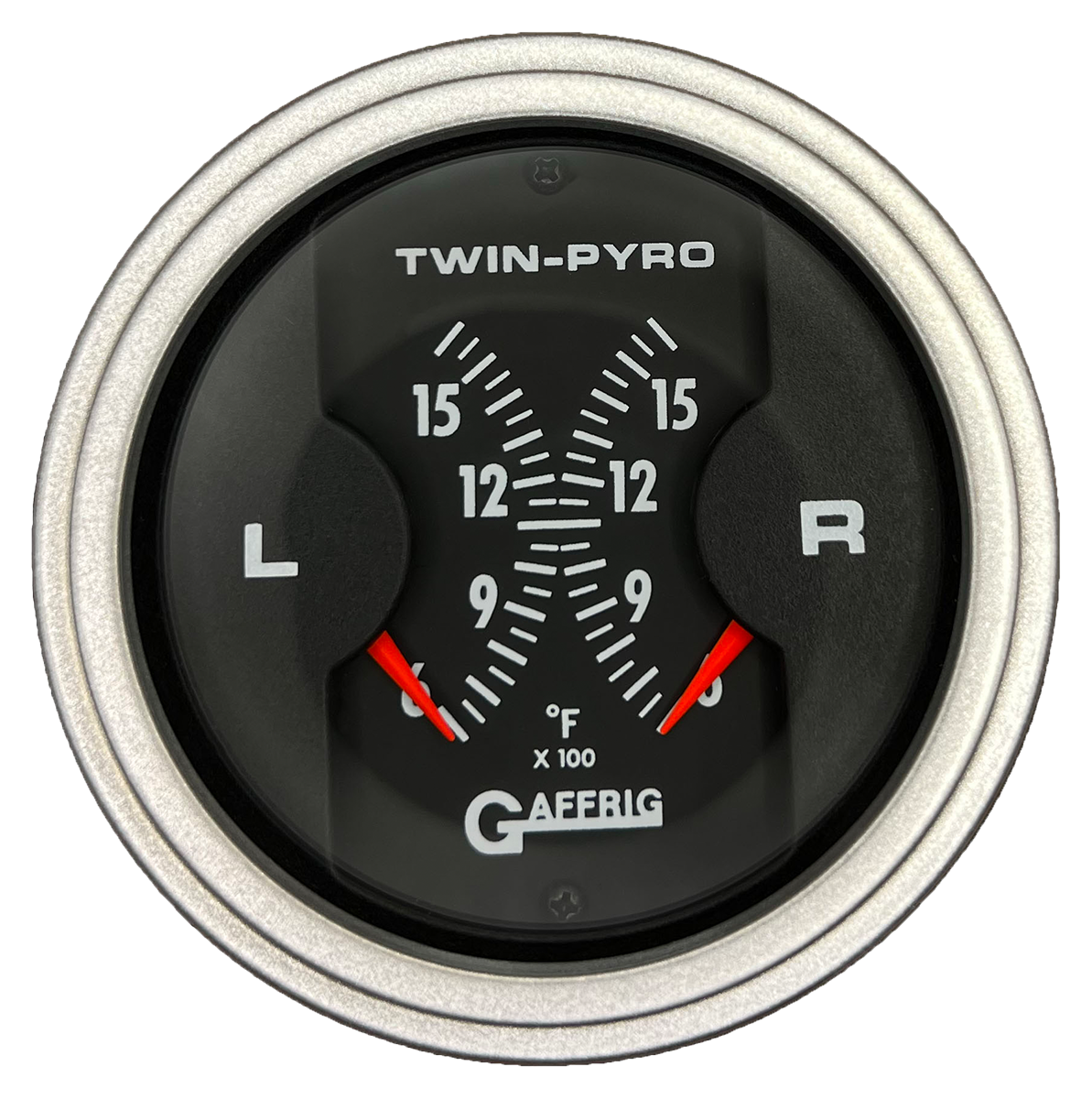 GAFFRIG 3 INCH ELECTRIC DUAL PYROMETER BLACK / PLATINUM