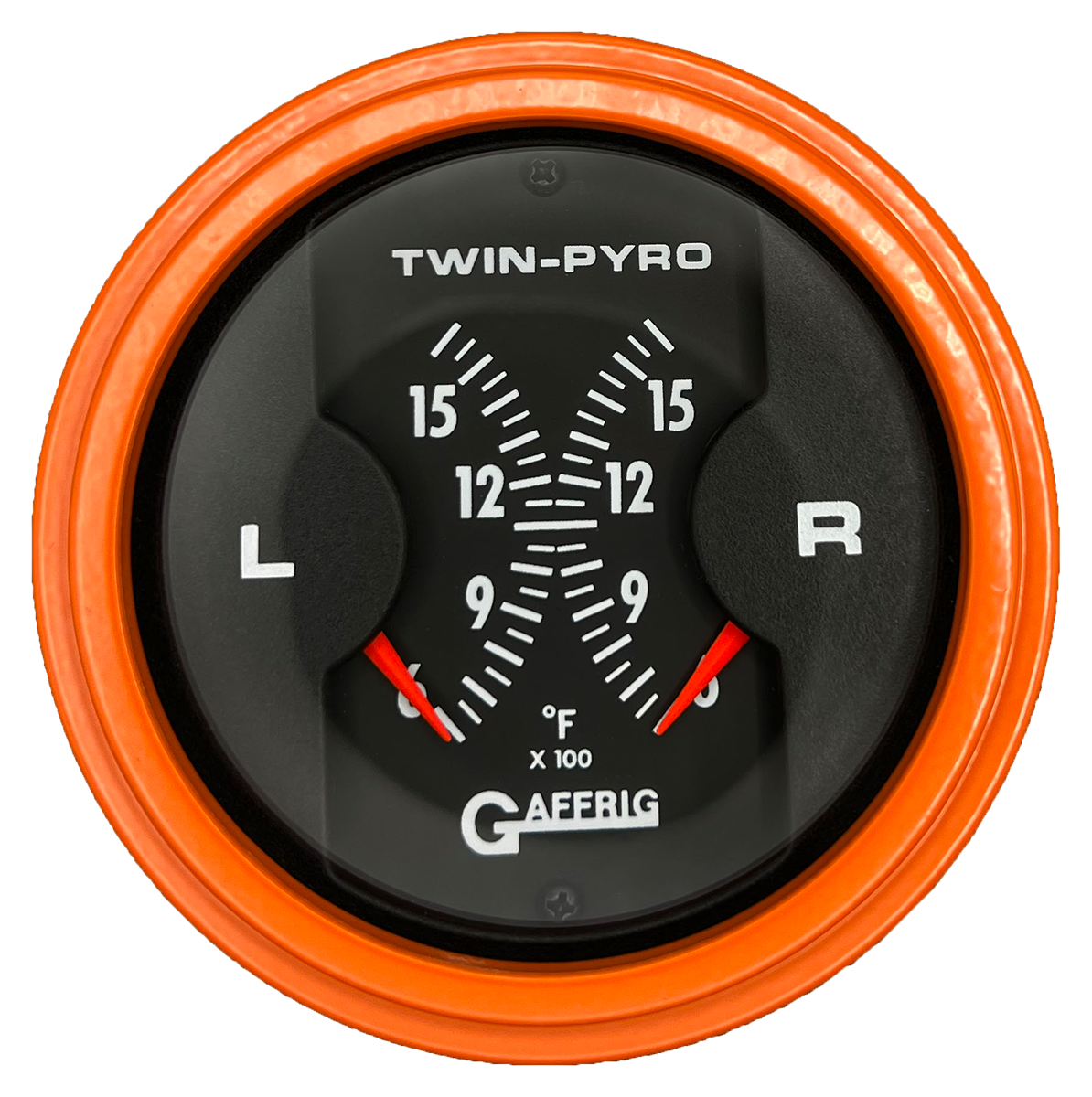 GAFFRIG 3 INCH ELECTRIC DUAL PYROMETER BLACK / ORANGE