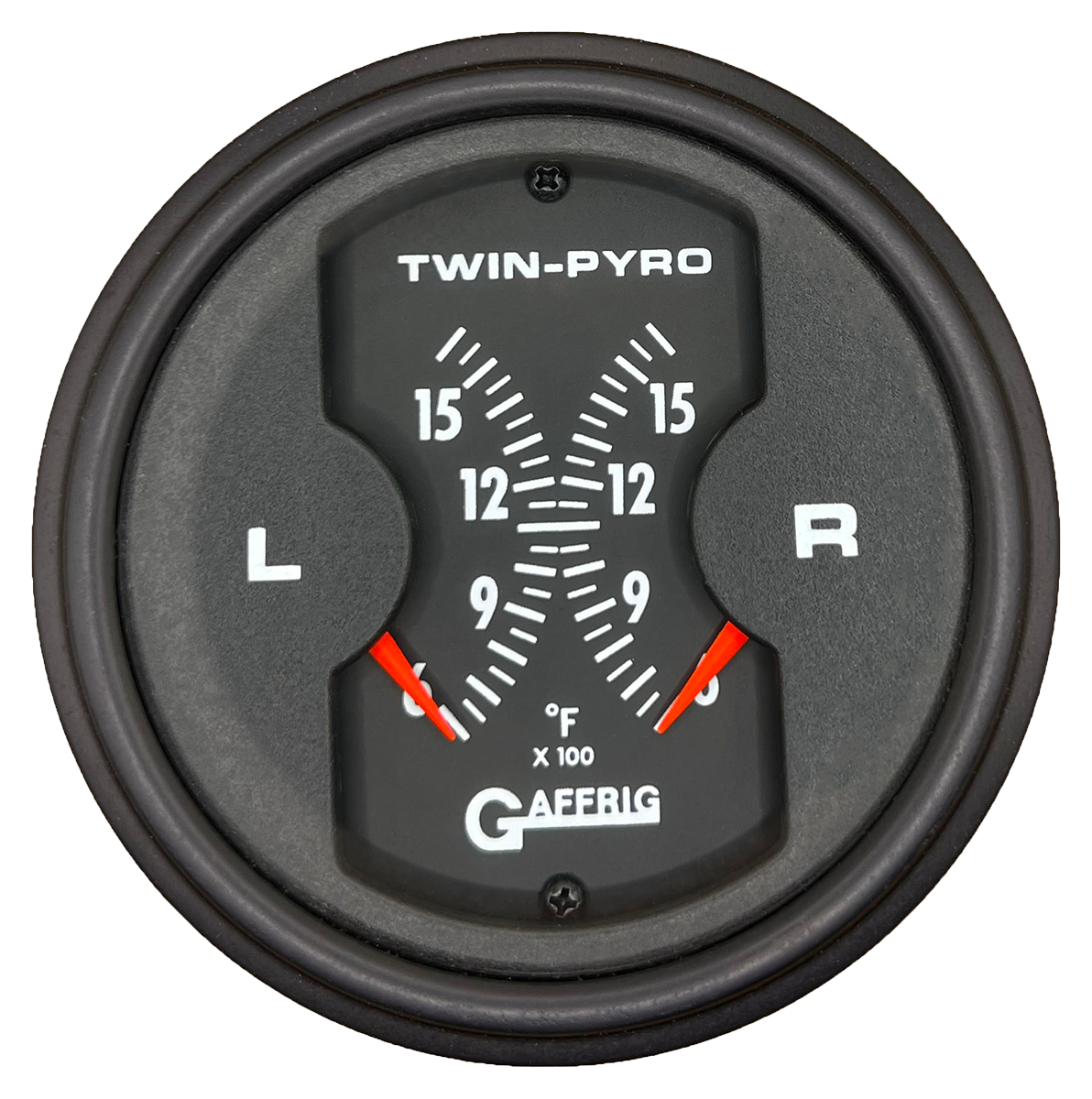 GAFFRIG 3 INCH ELECTRIC DUAL PYROMETER BLACK / BLACK