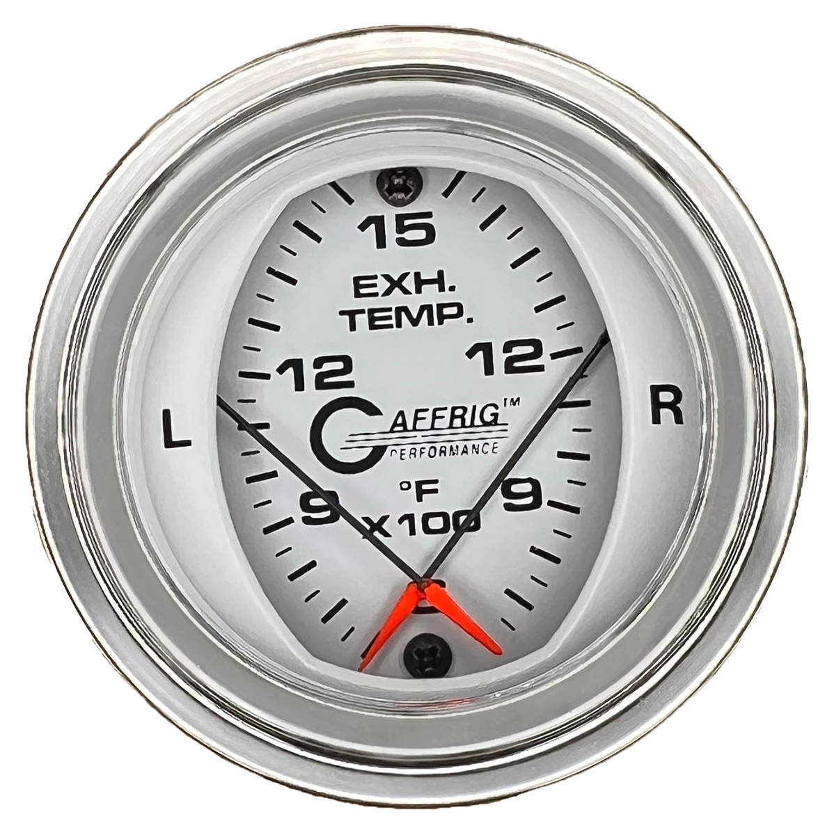 GAFFRIG 2 INCH MECHANICAL DIAL PYROMETER 600-1600 F STEP RIM (002) / CHROME/POLISHED / WHITE