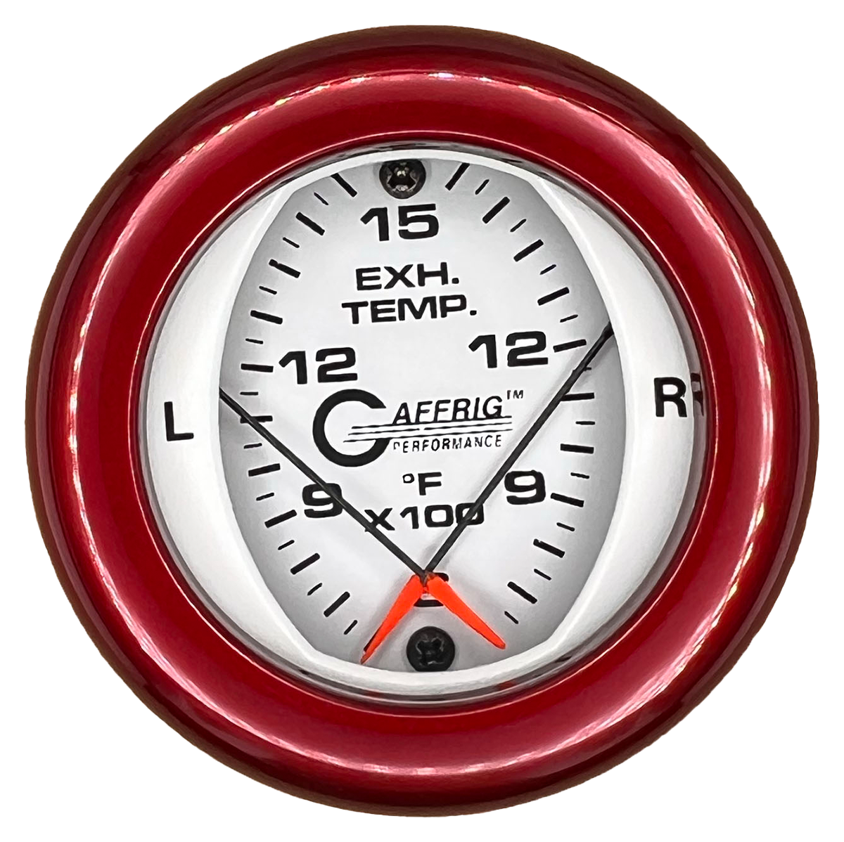 GAFFRIG 2 INCH MECHANICAL DIAL PYROMETER 600-1600 F FAT RIM (218) / RED / WHITE