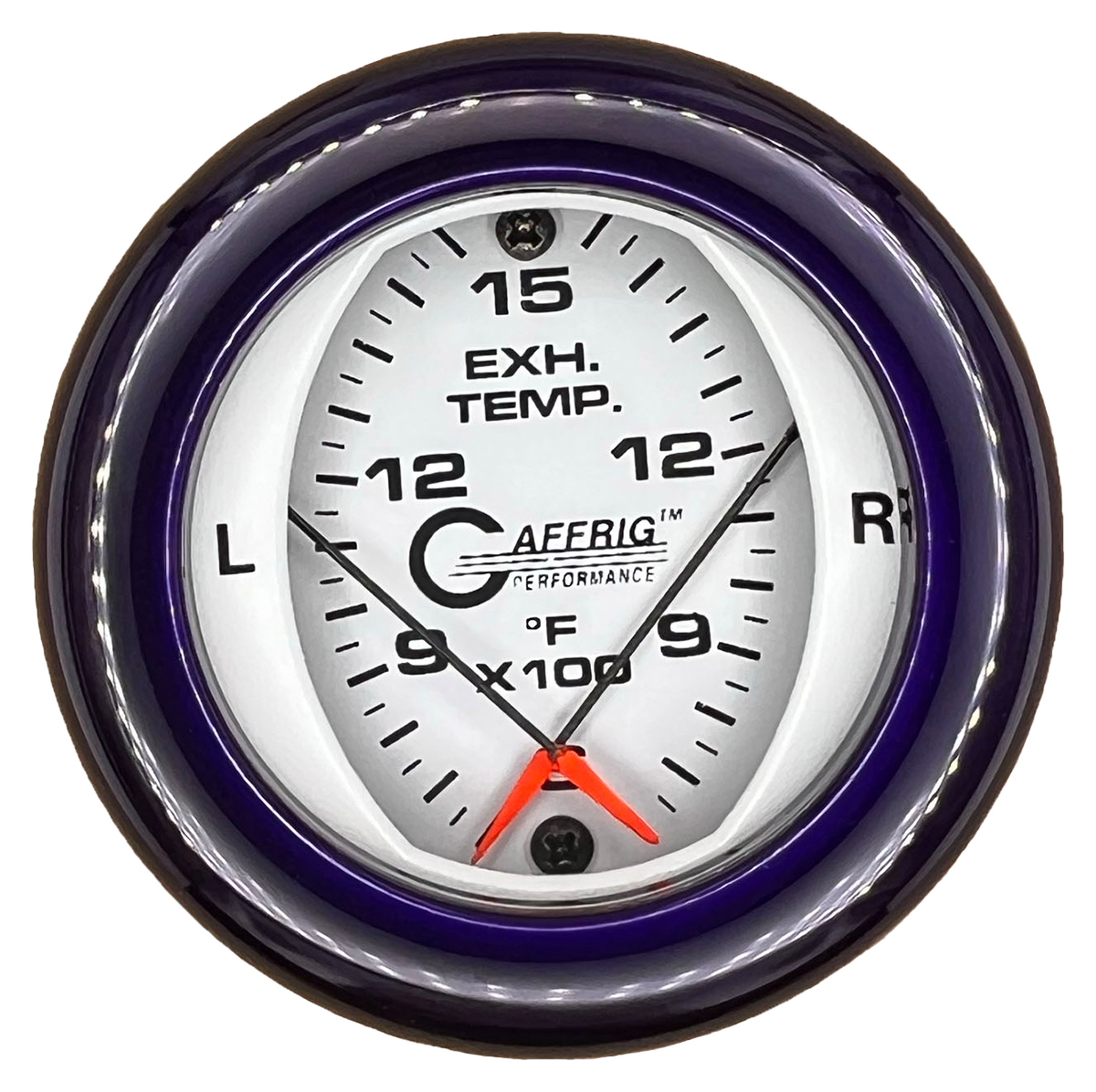 GAFFRIG 2 INCH MECHANICAL DIAL PYROMETER 600-1600 F FAT RIM (218) / PURPLE / WHITE