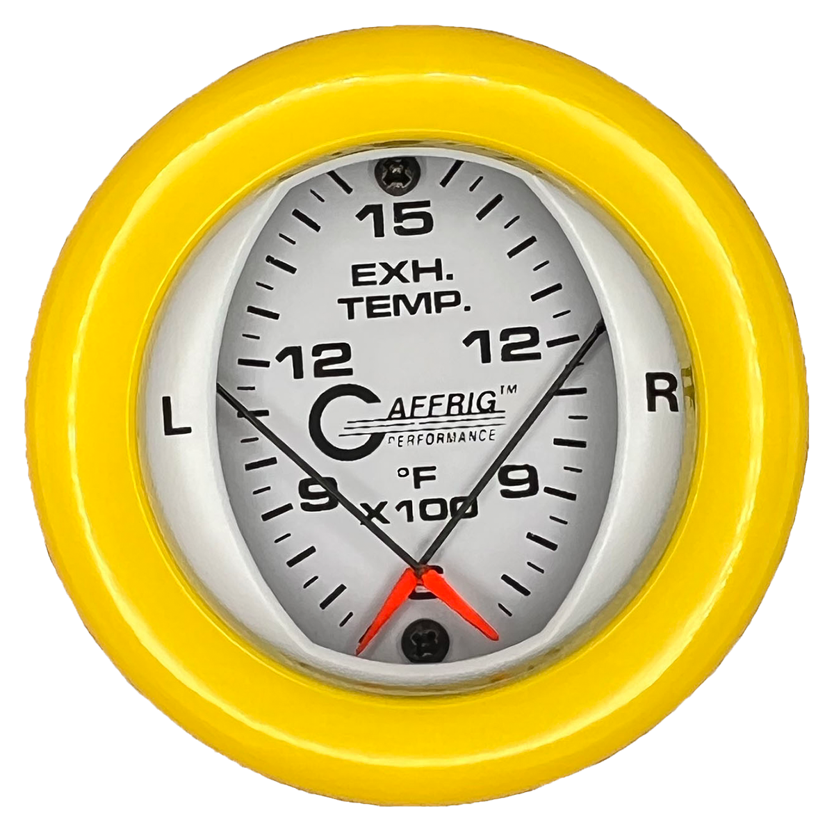 GAFFRIG 2 INCH MECHANICAL DIAL PYROMETER 600-1600 F FAT RIM (218) / YELLOW / WHITE