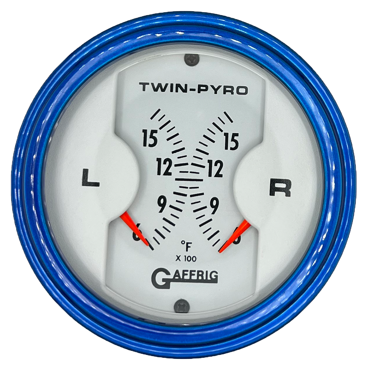 GAFFRIG 3 INCH ELECTRIC DUAL PYROMETER WHITE / BLUE