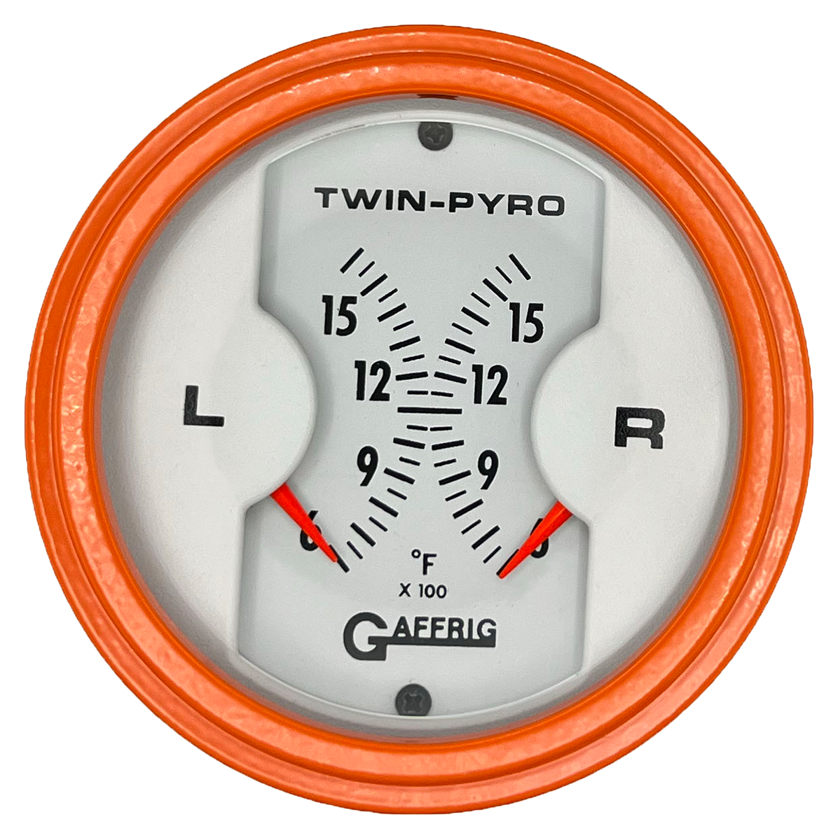 GAFFRIG 3 INCH ELECTRIC DUAL PYROMETER WHITE / PLATINUM