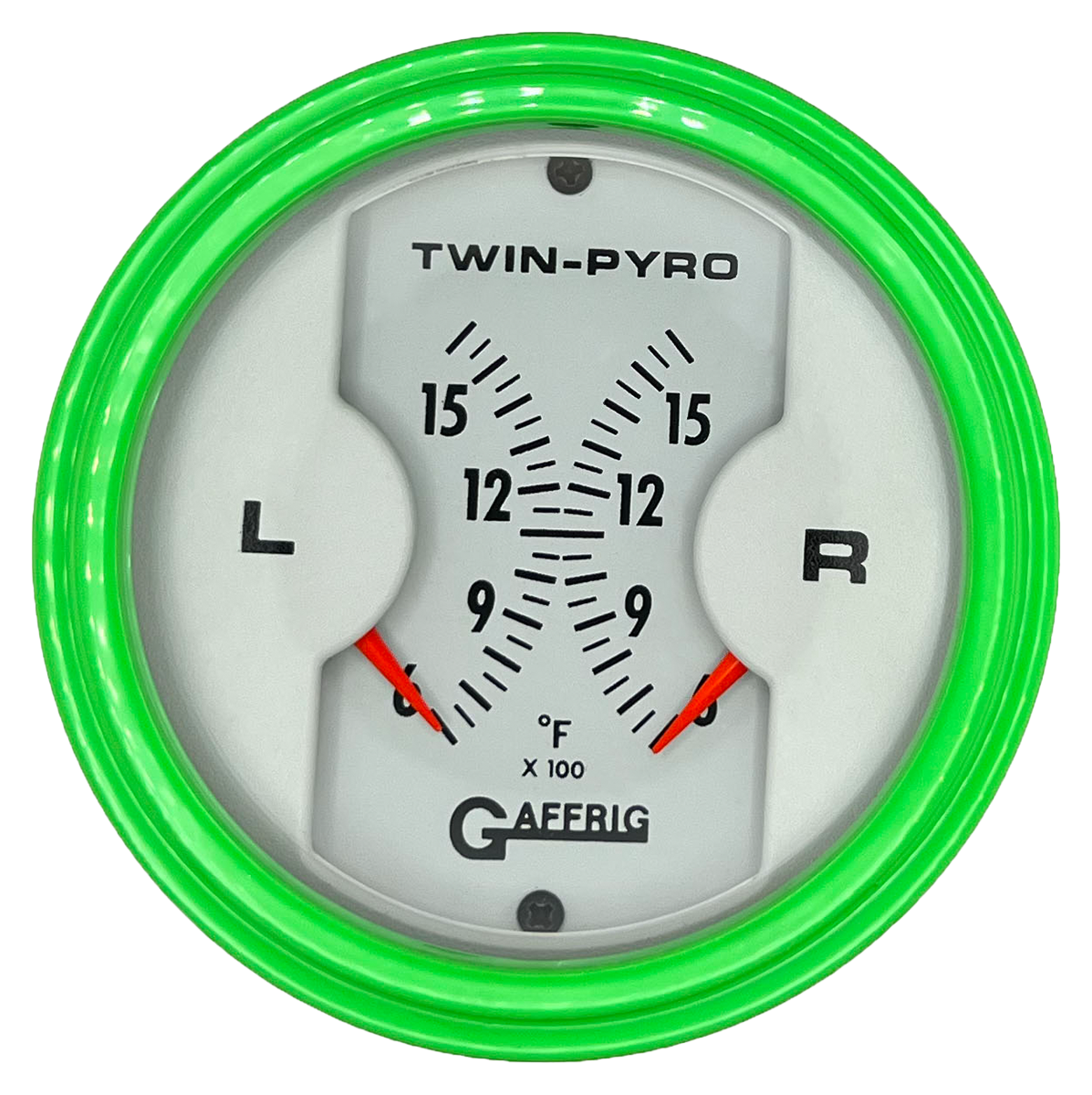 GAFFRIG 3 INCH ELECTRIC DUAL PYROMETER WHITE / ORANGE