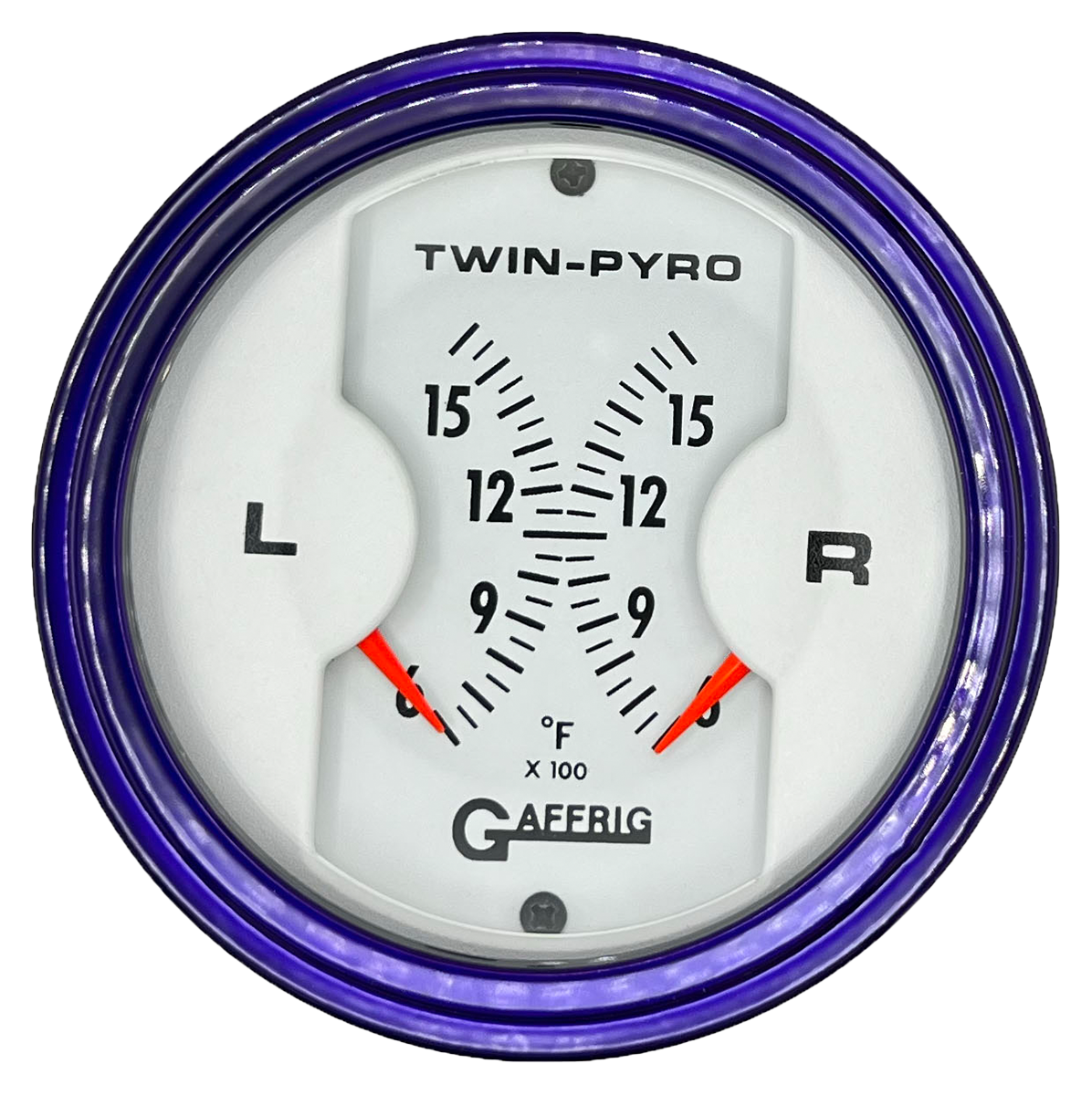 GAFFRIG 3 INCH ELECTRIC DUAL PYROMETER WHITE / BLACK