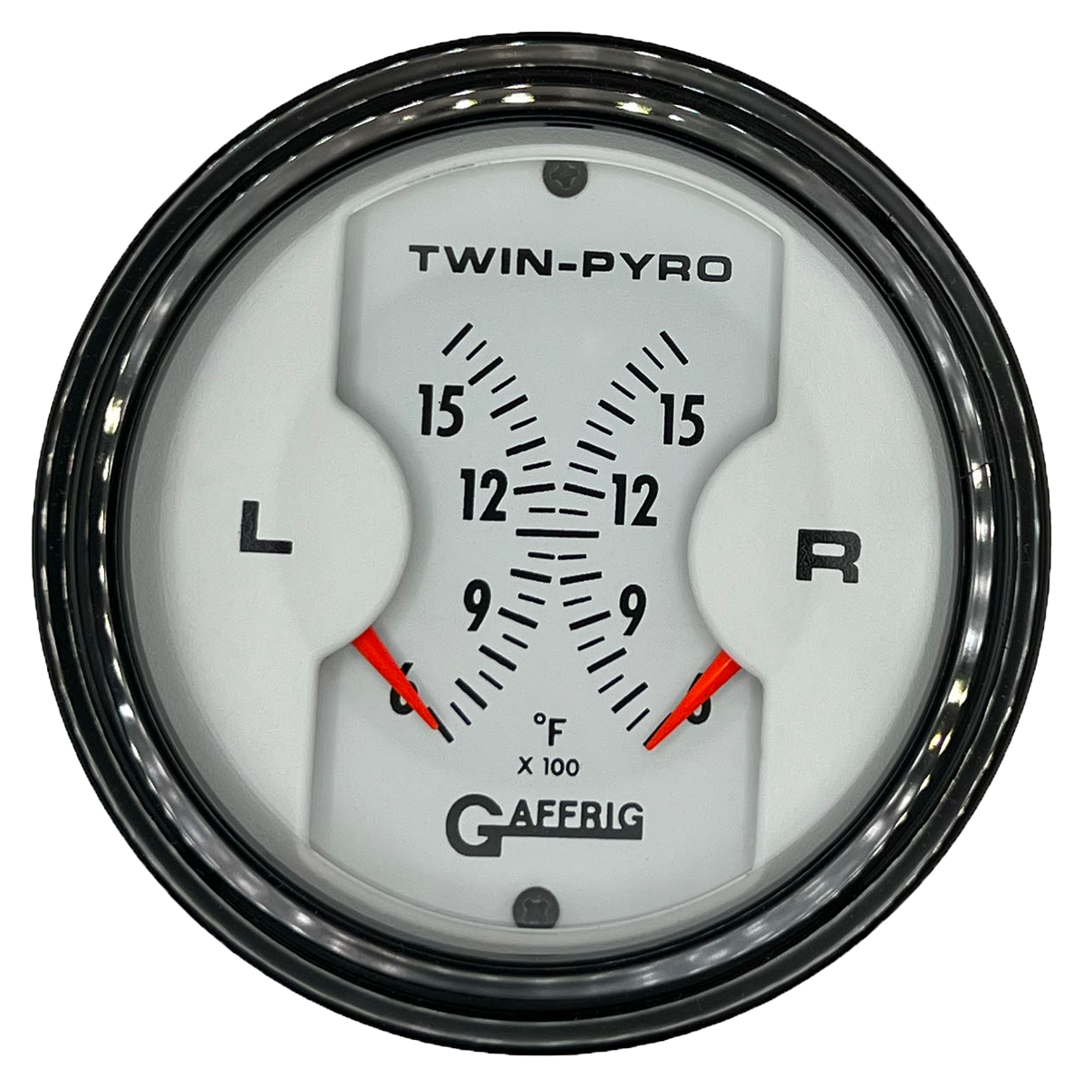 GAFFRIG 3 INCH ELECTRIC DUAL PYROMETER WHITE / PURPLE