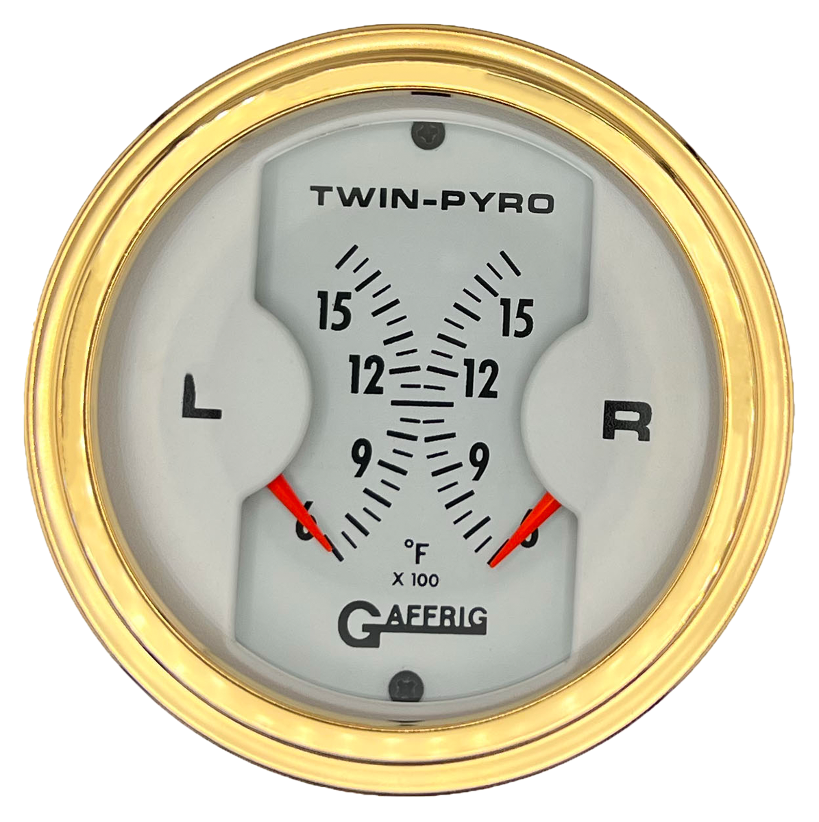 GAFFRIG 3 INCH ELECTRIC DUAL PYROMETER WHITE / LIME GREEN
