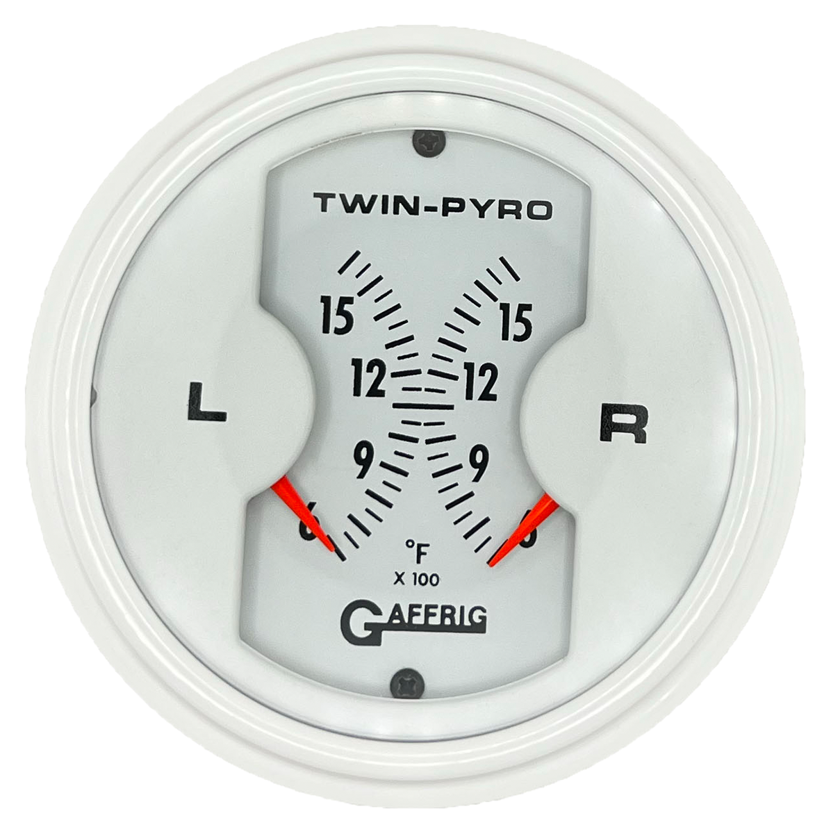 GAFFRIG 3 INCH ELECTRIC DUAL PYROMETER WHITE / WHITE