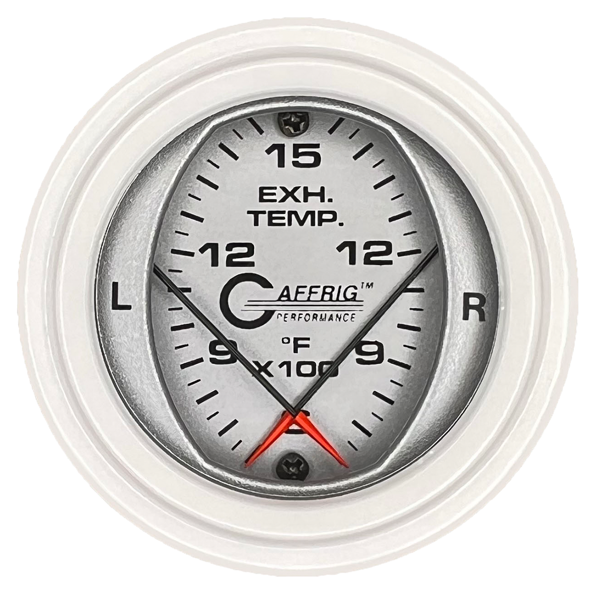 GAFFRIG 2 INCH MECHANICAL DIAL PYROMETER 600-1600 F STEP RIM (002) / WHITE / PLATINUM