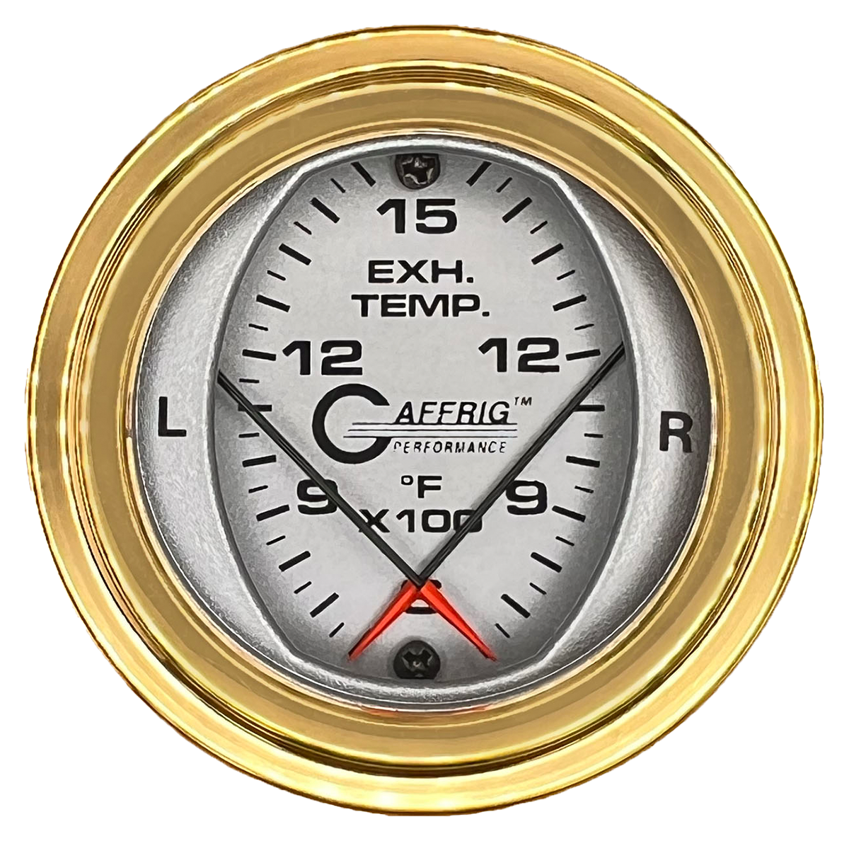 GAFFRIG 2 INCH MECHANICAL DIAL PYROMETER 600-1600 F STEP RIM (002) / GOLD / PLATINUM
