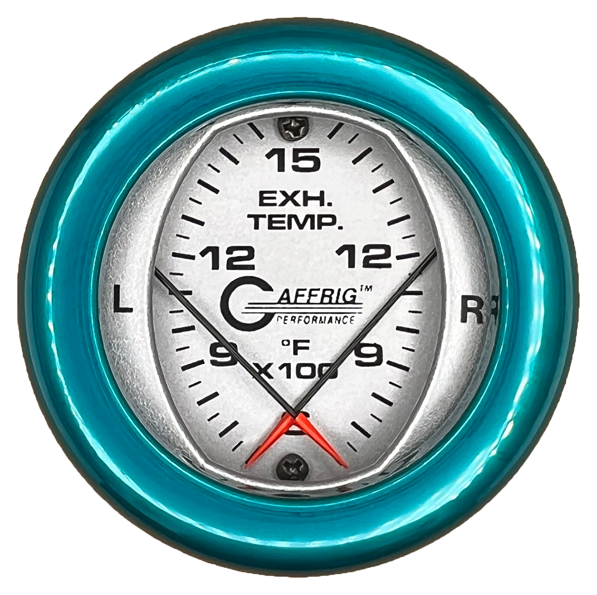 GAFFRIG 2 INCH MECHANICAL DIAL PYROMETER 600-1600 F FAT RIM (218) / TEAL / PLATINUM