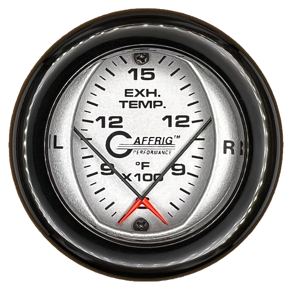 GAFFRIG 2 INCH MECHANICAL DIAL PYROMETER 600-1600 F FAT RIM (218) / BLACK / PLATINUM