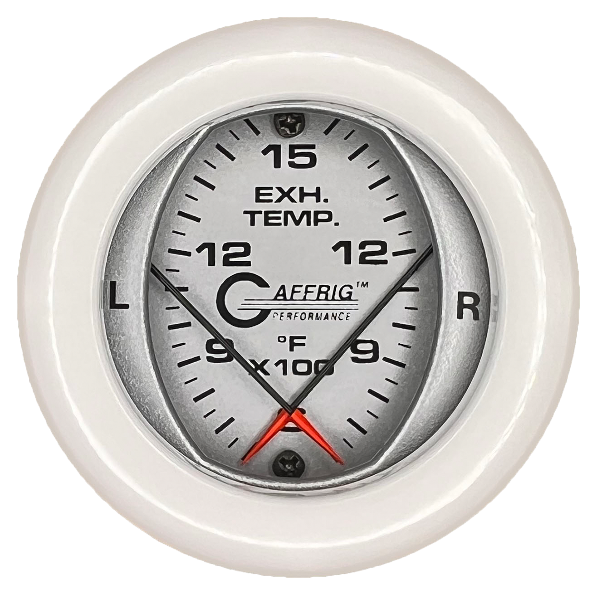 GAFFRIG 2 INCH MECHANICAL DIAL PYROMETER 600-1600 F FAT RIM (218) / WHITE / PLATINUM