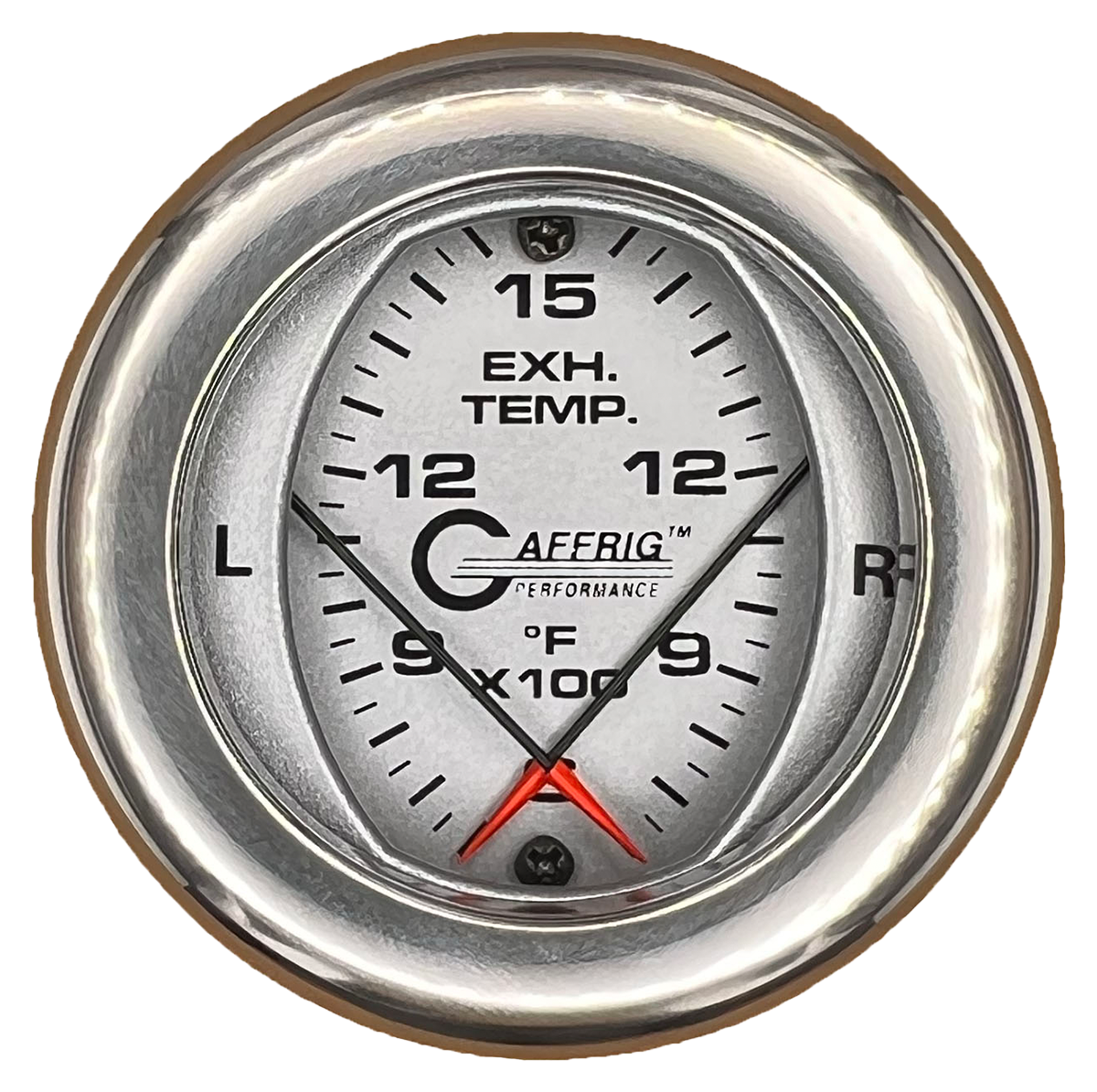 GAFFRIG 2 INCH MECHANICAL DIAL PYROMETER 600-1600 F FAT RIM (218) / CHROME/POLISHED / PLATINUM