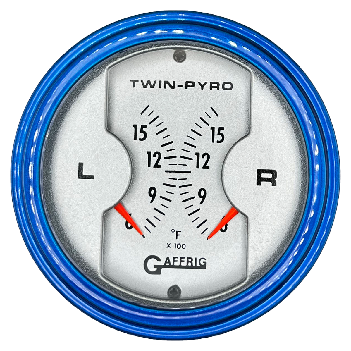 GAFFRIG 3 INCH ELECTRIC DUAL PYROMETER BLUE / PLATINUM