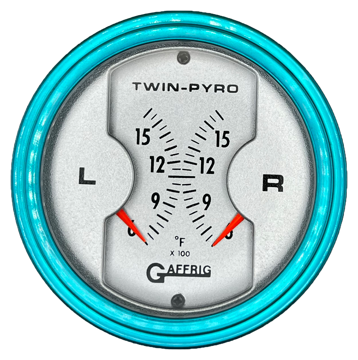 GAFFRIG 3 INCH ELECTRIC DUAL PYROMETER TEAL / PLATINUM