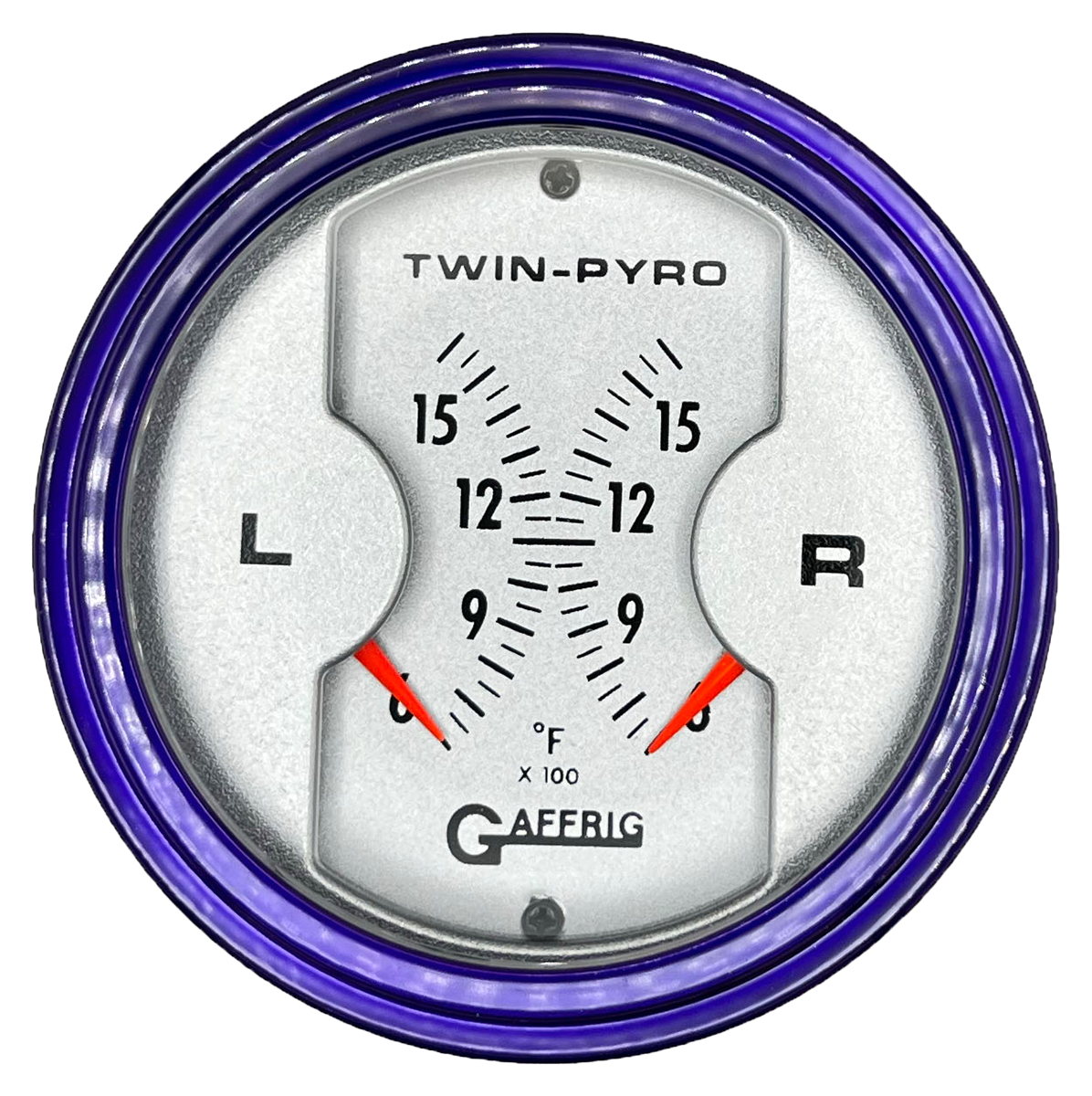 GAFFRIG 3 INCH ELECTRIC DUAL PYROMETER PURPLE / PLATINUM