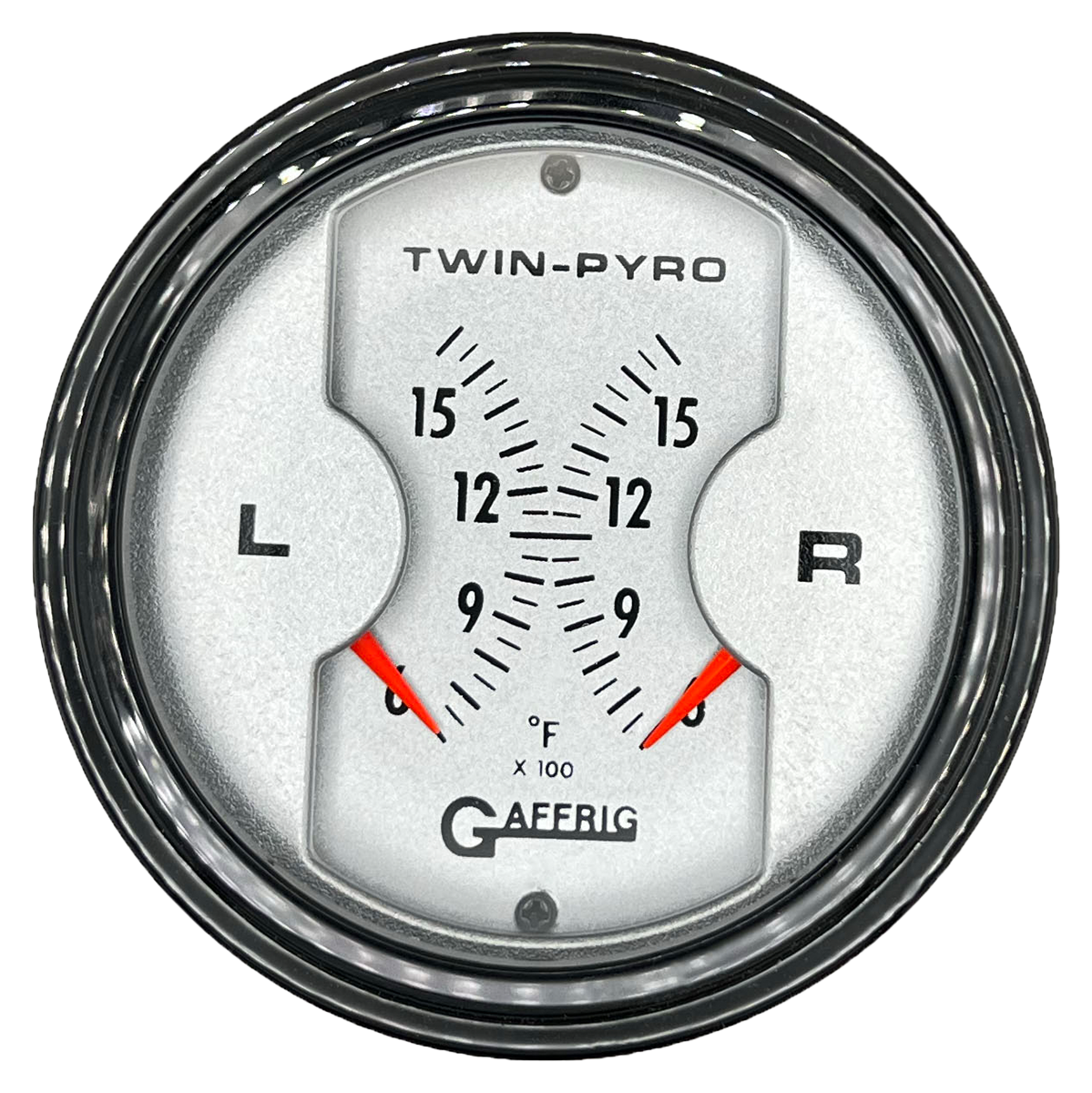 GAFFRIG 3 INCH ELECTRIC DUAL PYROMETER BLACK / PLATINUM