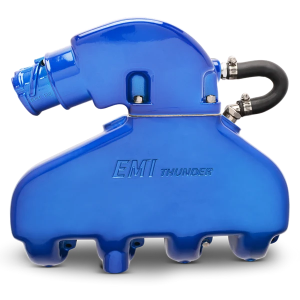 EDDIE MARINE EMI THUNDER EXHAUST SYSTEM - BB CHEVY WITH STANDARD ALUMINUM RISERSRISERS