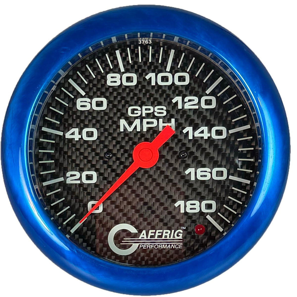GAFFRIG 4 5/8 INCH GPS SPEEDOMETER - HEAD ONLY - CARBON FIBER - 90 MPH, 120 MPH, 180 MPH