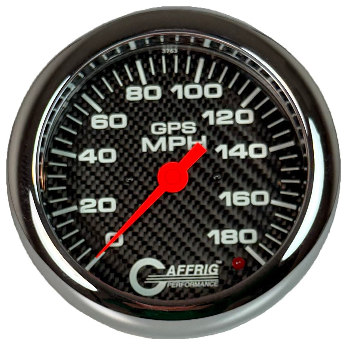 GAFFRIG 4 5/8 INCH GPS SPEEDOMETER - HEAD ONLY - CARBON FIBER - 90 MPH, 120 MPH, 180 MPH